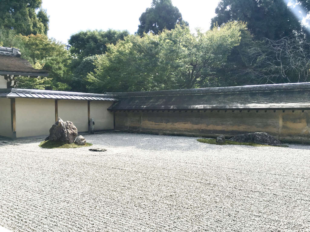 Célèbre jardin zen Ryoan-ji à Kyoto